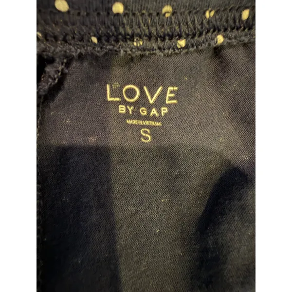 Gap Love by Gap Pajama Pants Women Small Navy Blue Polka Dot Loungewear Joggers - Image 9
