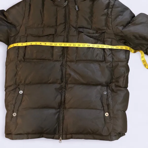 Gap Dark Army Green Puffer Down Trench jacket Winter Coat Women Women XL - Measurement in pics - Image 4