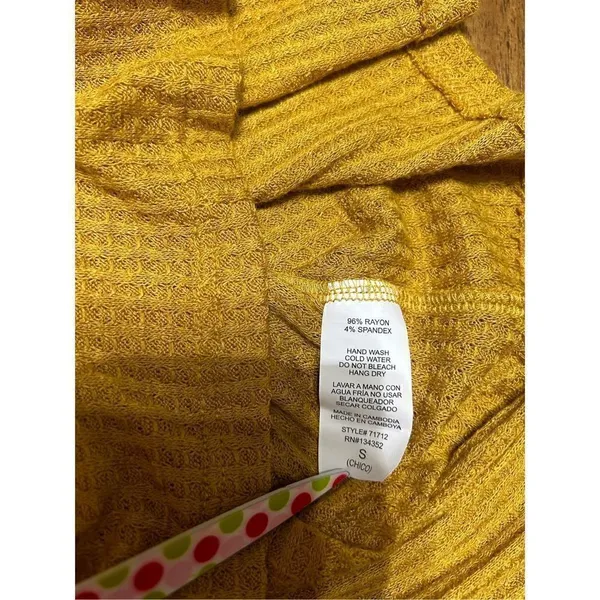 Ambiance Oversized small Long Sleeve Waffle Knit Crop Top Scoop Neck - Image 8