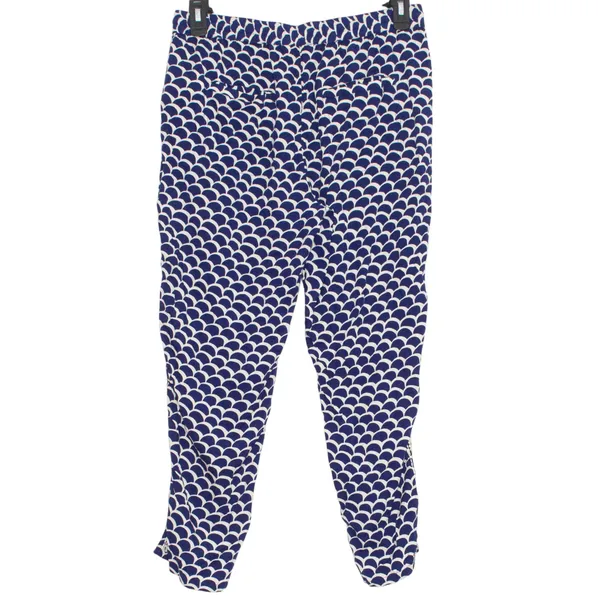 Anthropologie Pants Pull On Boho Coastal Resort Preppy Nautical Blue Size Medium - Image 6