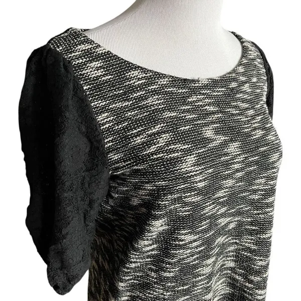 Womens Anthropologie Postage 9-H15 STCL Lace Sleeve Marled Shift Tunic Dress - M - Image 2