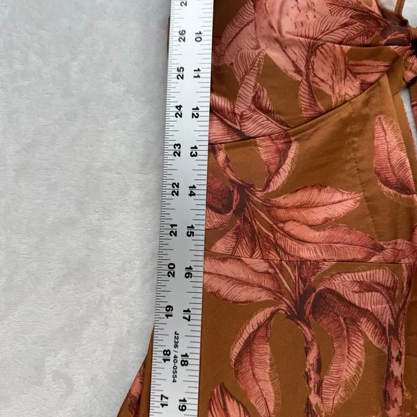 Significant Other Soller Maxi Dress Cut‎ Out Ruffle Tropical Print US 2 - Image 5