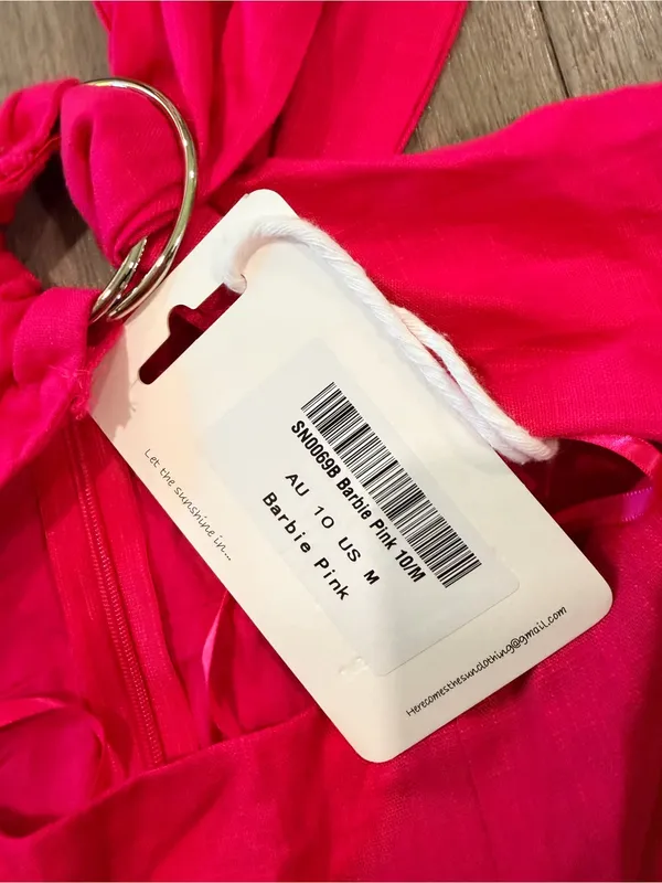 Here Comes the Sun Bright Fuchsia One-Shoulder Maxi Dress with Ring Detail - Image 9