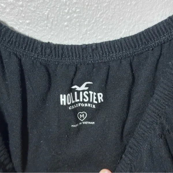 Hollister‎ Women Black Off Shoulder Cropped Top Size M. - Image 5