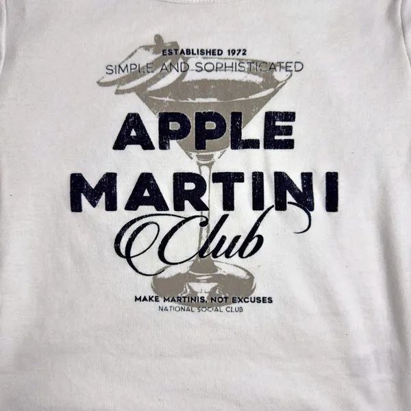 Altar'd State Apple Martini Baby Tee Shirt 100% Cotton Y2K Microtee - Image 2