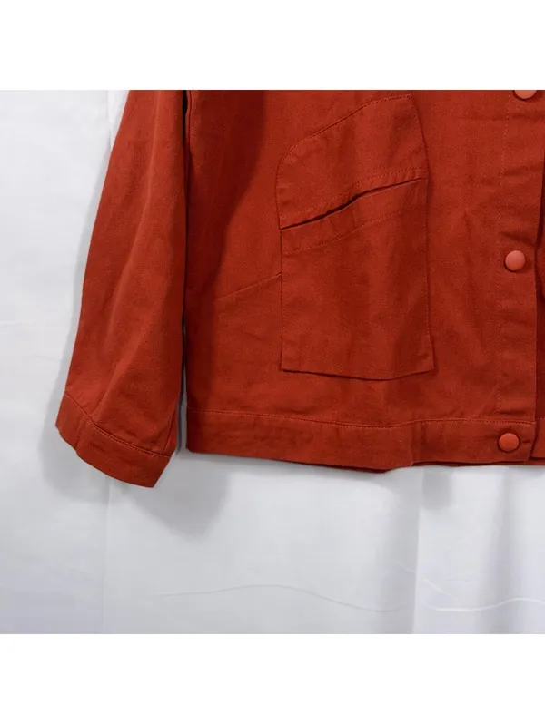 Women’s Rust Orange Lightweight Jacket Size Medium - Image 4