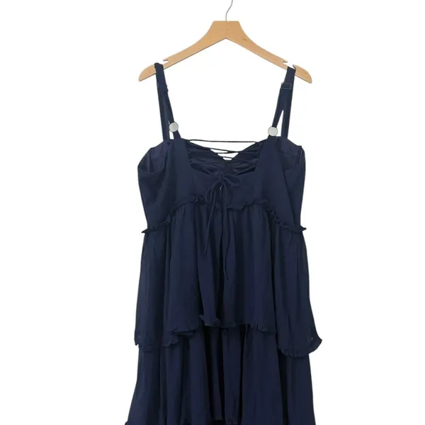 Lulus Sophisticated Occasion Navy Blue Bustier Lace-Up Maxi Dress size 1X NWT - Image 7