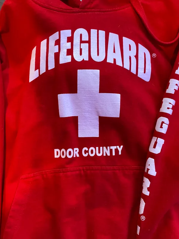 Lifegaurd Red Hoodie Size M - Image 4