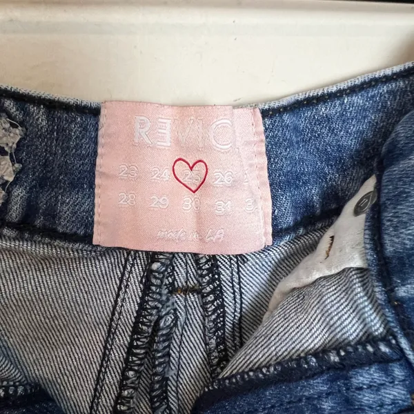 REVICE- Venus Star Denim Jean Shorts Distressed Raw Hem Festival Boho Summer - Image 6