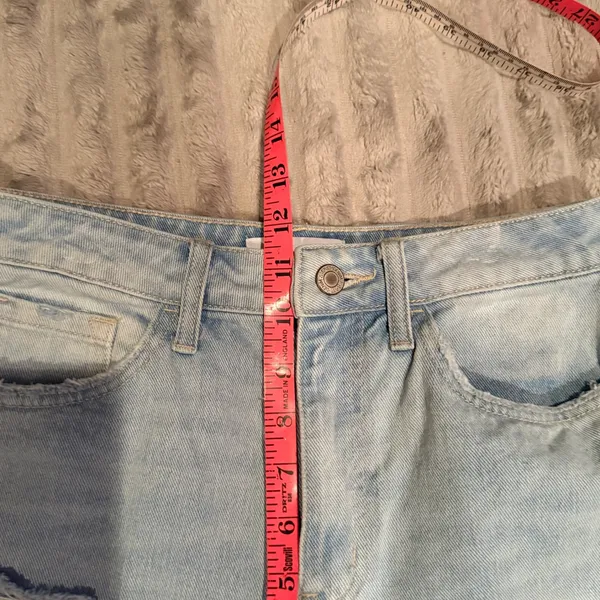 Vervet Distressed‎ Straight Leg Jeans Light Wash High Rise Size 27 - Image 7
