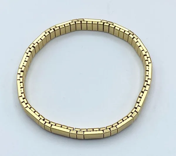 🌈3/$10 Gold-tone Omega Chain Elastic Bracelet - Image 4