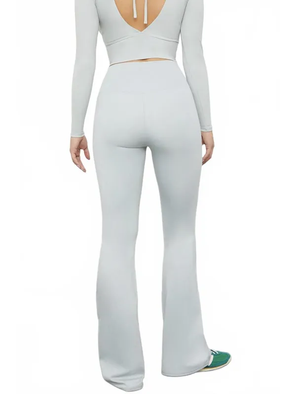 PacSun 1980 PAC WHISPER Active Gray Crossover Flare Yoga Pants Small - Image 2