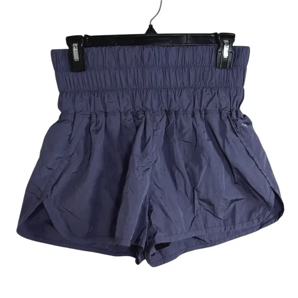 FP Movement Way Home Purple High Rise Smocked Waist Athletic Running Shorts M - Image 2