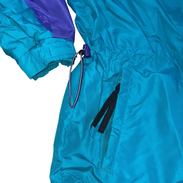 Columbia Sportswear Jacket Womens Medium Teal Purple Black Windbreaker - Image 8