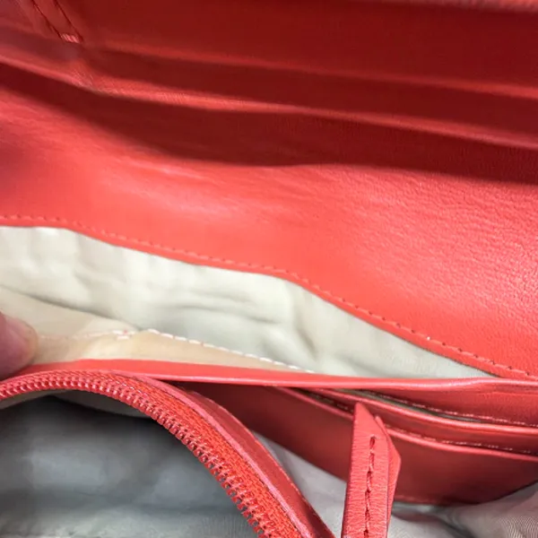 Coach Signature C Flap Orange Canvas Wallet - Image 7