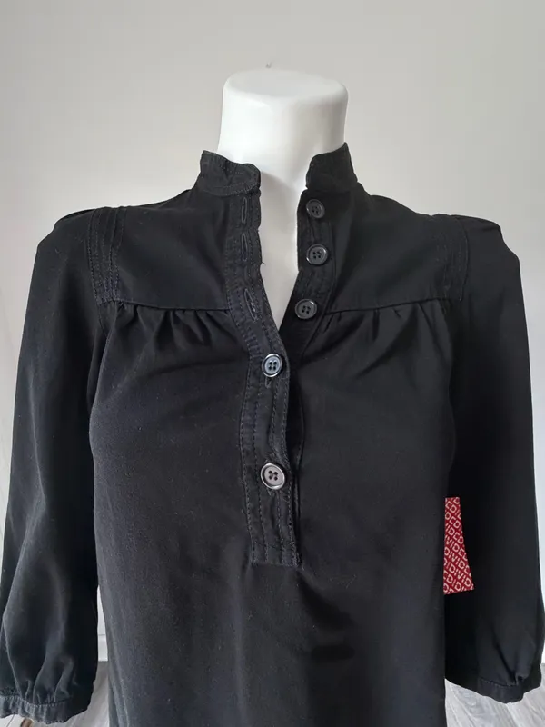 H&M Black Tunic Button Front Dress  - Image 2