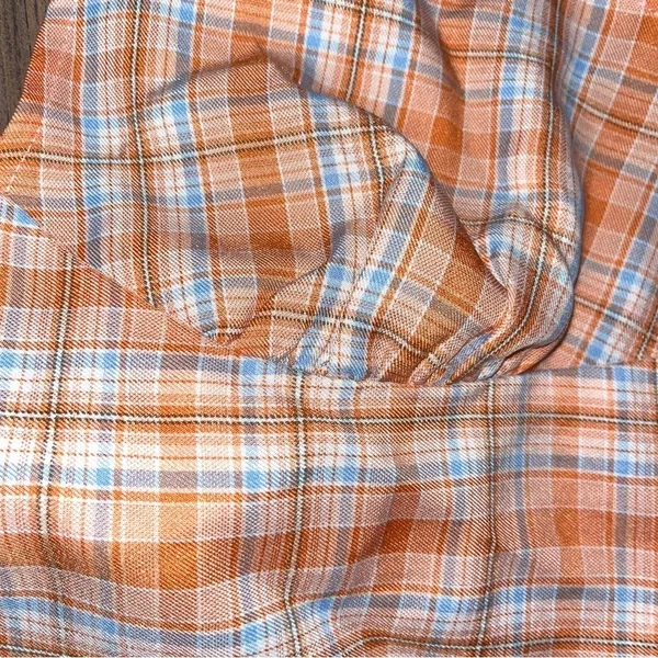 Princess Polly Orange Halter Plaid Crop Top - Image 2