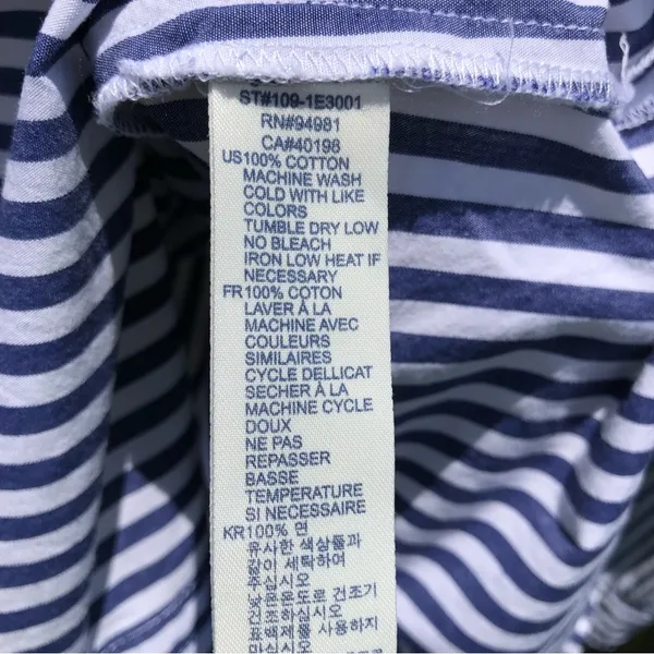 Heritage 1981 Medium Blue & White Striped Button Up - Image 10