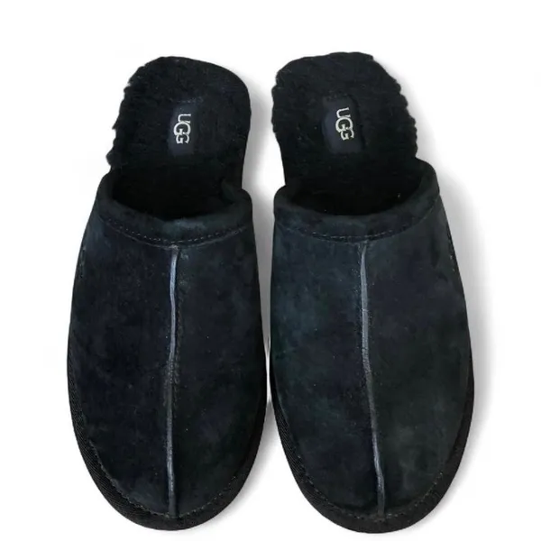 UGG Women’s Black Suede Open-Back Slippers Size 9 - Image 3