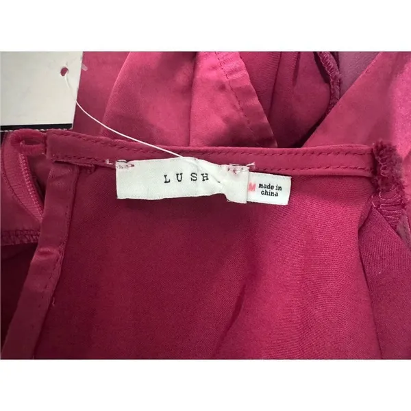 Lush‎ sleeveless pleated midi dress fuschia rose size medium - Image 9