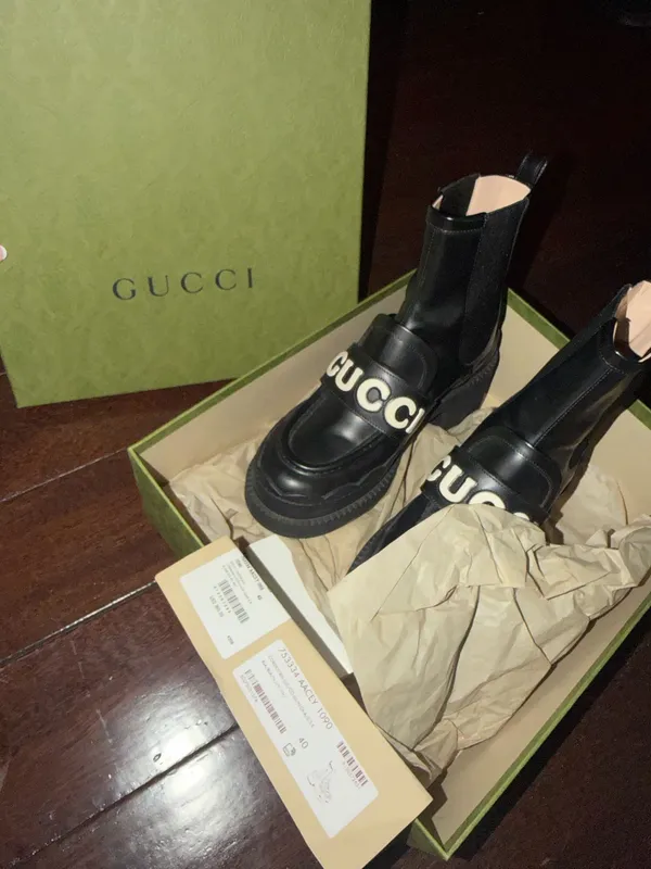 Gucci Boots Black Leather  - Image 8