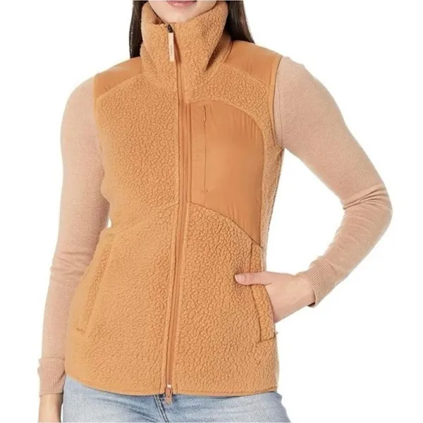 Indyeva Cordero Full Zip Sherpa‎ Vest Women's Size M Tan Gorpcore - Image 10