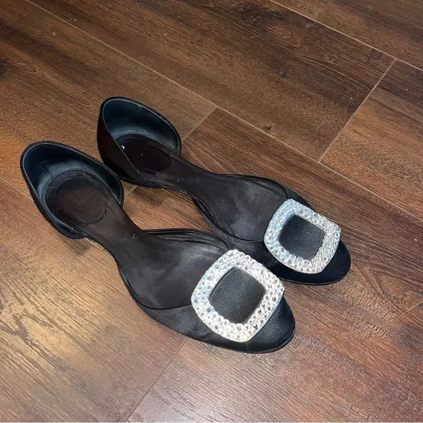 Roger Vivier Chip Strass Ballet Flat Black Black Size 5.5 - Image 6