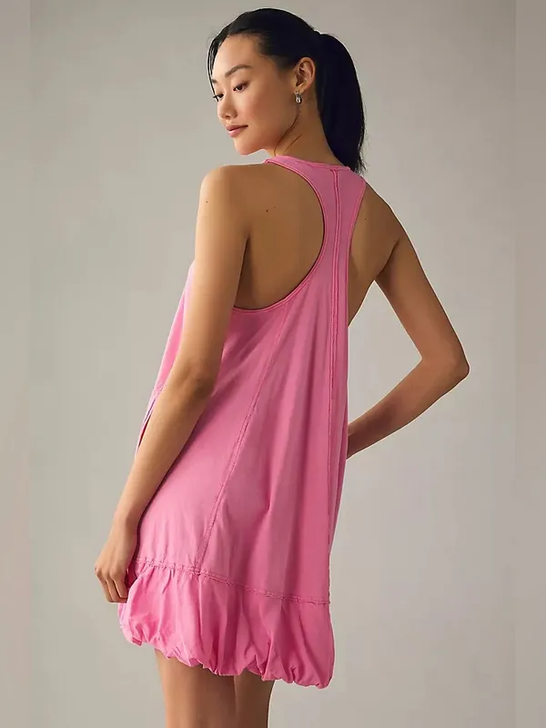 Daily Practice Anthropologie Bubble- Hem Dress Pink - Image 2