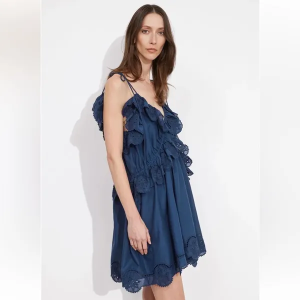 & OTHER STORIES Embroidered Strappy Mini Dress - Image 6