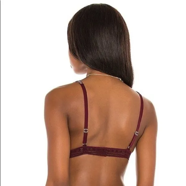 NWT Size xs Floral Free People X Revolve Alia Bralette in Bordeaux Combo - Image 8