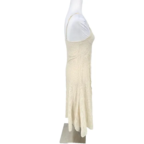 Zara Cream Lace Midi Slip Dress Size L Romantic‎ Fairy Feminine Boho Wedding - Image 6