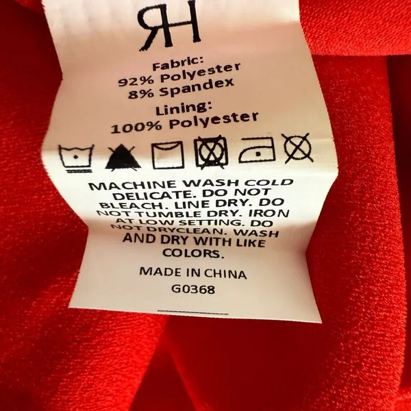 RIHOAS The Red Boat Neck High Waisted Mini Dress Small Red NWT IN PACKAGE - Image 6
