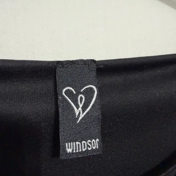 Windsor women’s Size S Black Velvet Burnout Bodycon Dress Long Sleeve(E38)✨ - Image 6