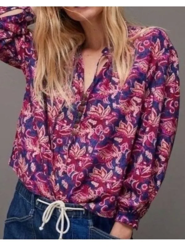 Anthropologie Pilcro “Lucille” Peasant Blouse - Image 3