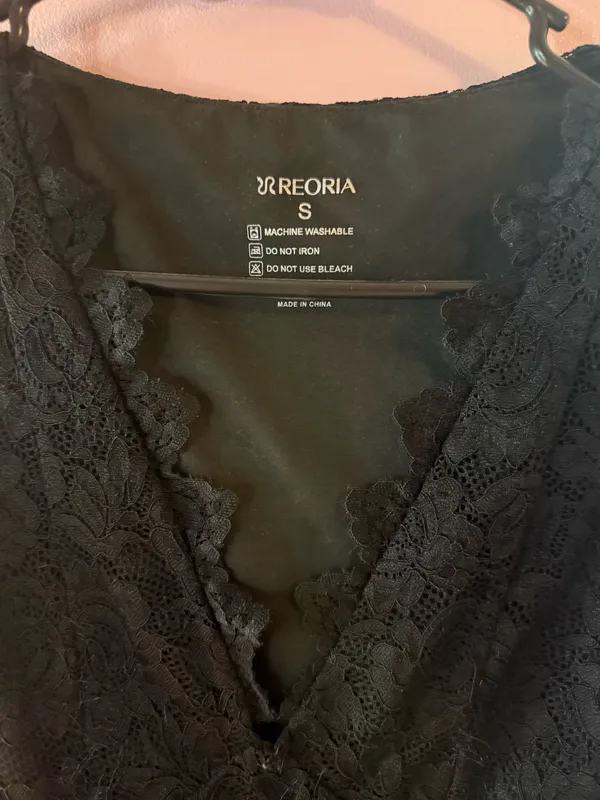 Floral lace top Black - Image 2