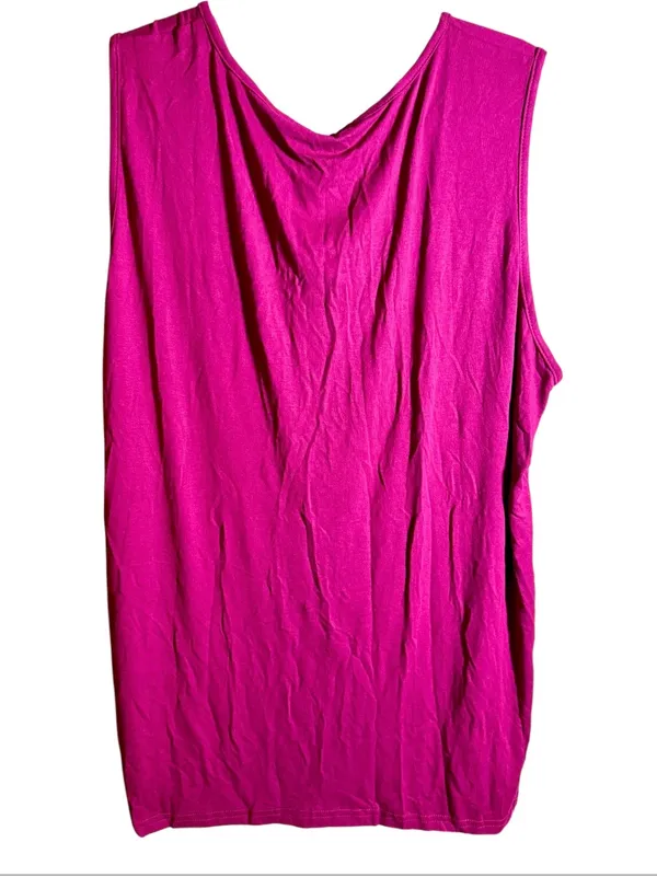 Bloomchic Women’s Asymmetrical Neck Twist Front Tank Top Sz 22-24 - Image 2
