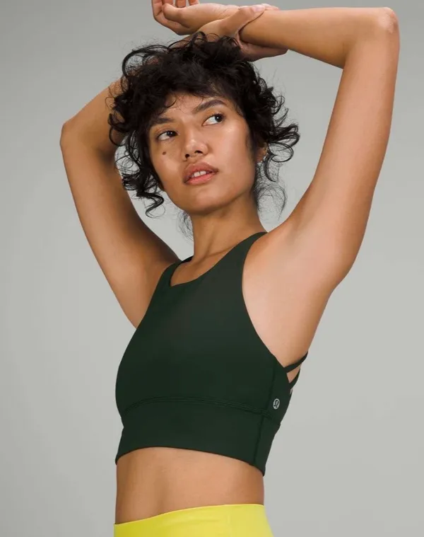 Lululemon Free to Be High-Neck Longline Bra Wild *Light Support, A/B Cup - Rainforest Green 6 - Image 10