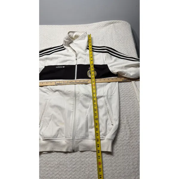 Adidas Originals Real Madrid Track Jacket White Black Full Zip Large 4738 - Image 4
