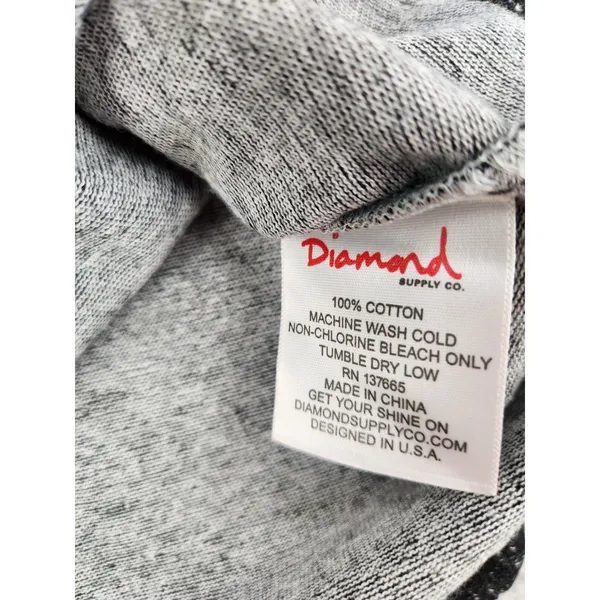 Diamond Supply Co. Women's Logo Shirt Top Black Speckle‎ Skateboarding Sz SMALL - Image 5