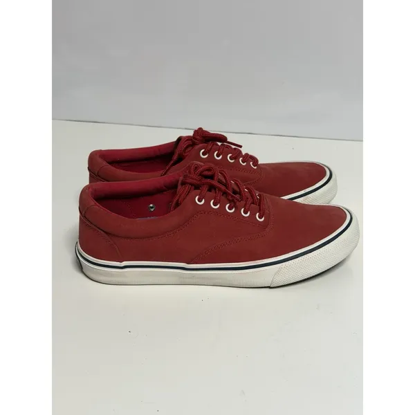 US 8 Sperry Shoes Men's Washable Red Lace Up Casual Shoes Sneakers New - Image 2