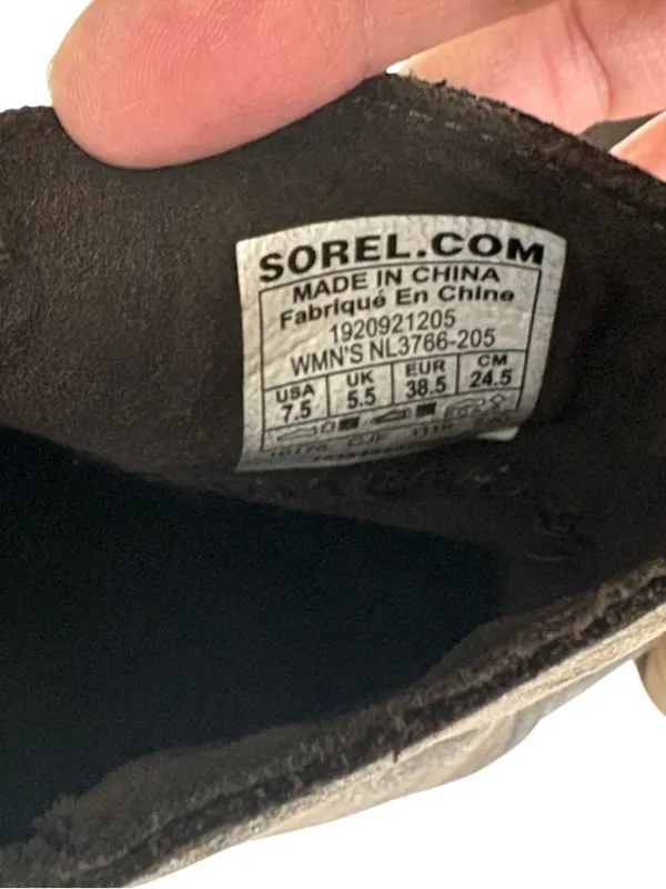 EUC Sorel Leather Joan of Arctic Il Wedge Boots Brown Size 7.5 - Image 6