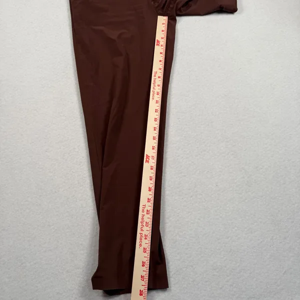 Athleta Brooklyn Ankle Pant Womens 6 Brown Ribbed Side Panel Stretch Tapered Leg - Image 3