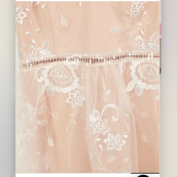 NWT Lulus Twirl‎ the Night Away White Embroidered Lace Mini Skater Dress LARGE - Image 6