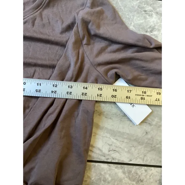 Spanx Better Base Twist and Fold Top Smoke Long Sleeve Modal Crop M 50839R - Image 7