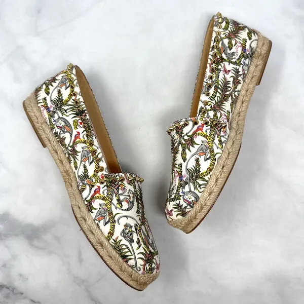 Christian Louboutin Loubi Jungle Ares Spike Studded Flat Espadrille Shoes 41 - Image 9