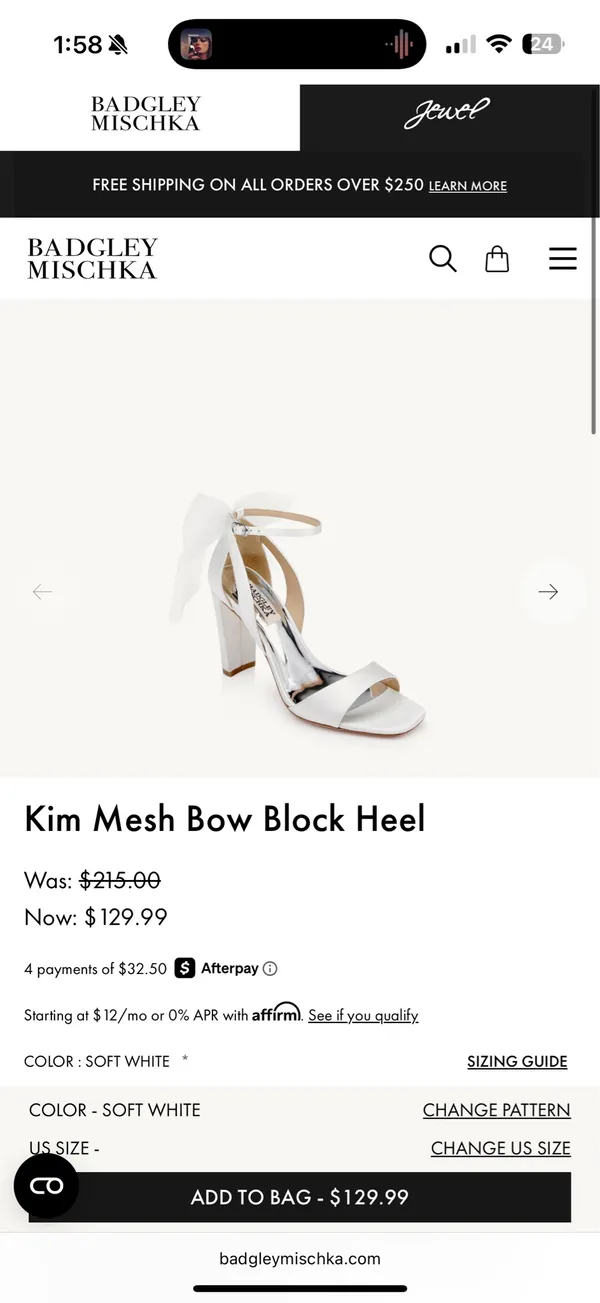Badgley Mischka Wedding Bow Heels - Image 2