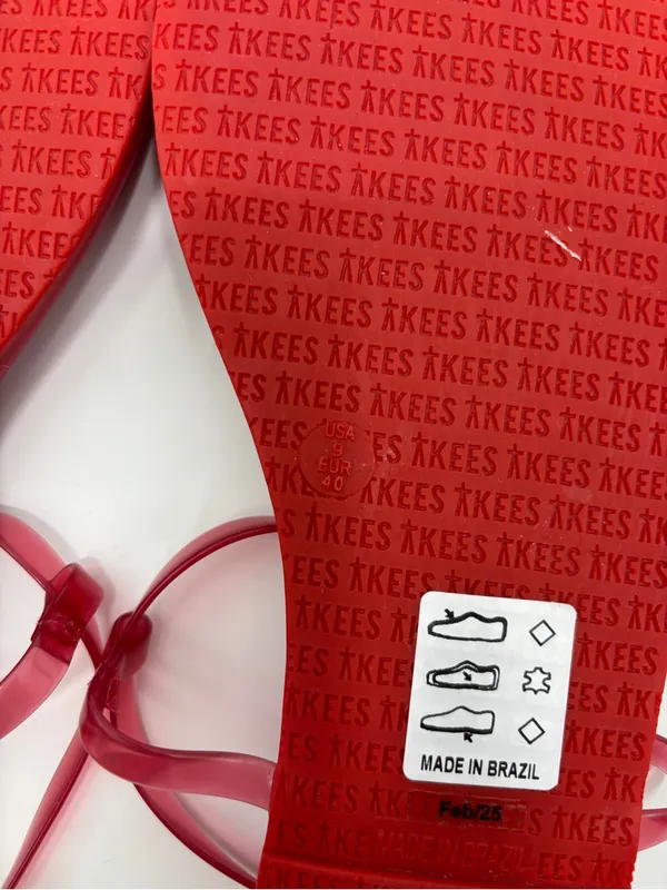 Limited-edition TKEES X J.Crew jelly sandals Vintage Red - Image 4