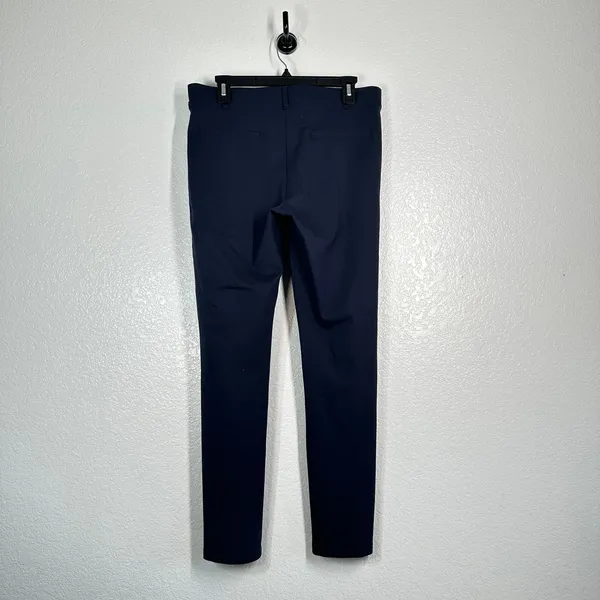 L Petite Short Betabrand Dress Pant Yoga 28.5 Inseam Straight Leg Navy Comfort - Image 7