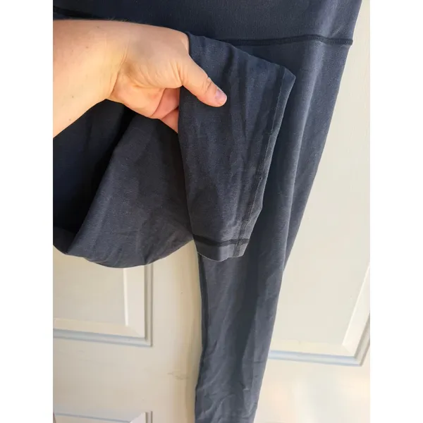 Lululemon Women's Wunder Under Hi-Rise‎ Grey Black Trim Tights Sz 8 - Image 4