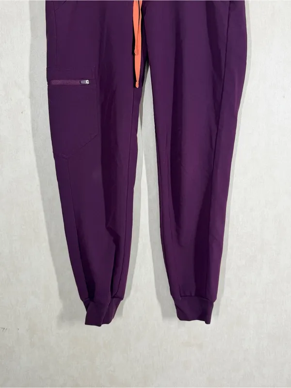 Figs Women’s Zamora High-Rise Jogger Scrub Pants Pull On in Purple XSP - Image 5